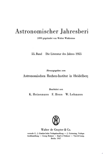 Die Literatur des Jahres 1955