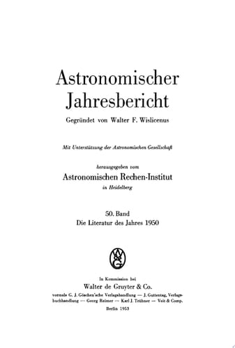 Die Literatur des Jahres 1950