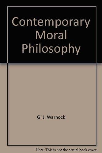 Contemporary Moral Philosophy