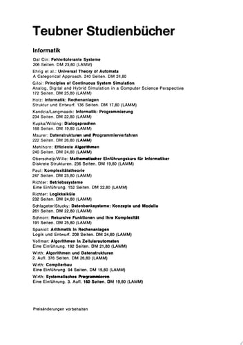 Fehlertolerante Systeme Modelle der Zuverlässigkeit, Verfügbarkeit, Diagnose und Erneuerung