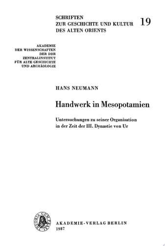 Handwerk in Mesopotamien