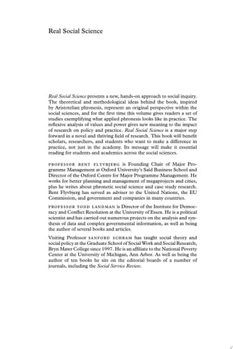 Real Social Science Applied Phronesis