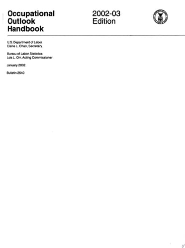 Occupational Outlook Handbook, 2002-03