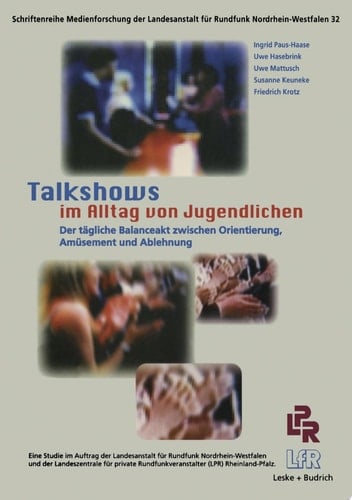 Talkshows im Alltag von Jugendlichen Der tägliche Balanceakt zwischen Orientierung, Amüsement und Ablehnung