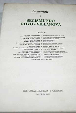 Homenaje a Segismundo Royo-Villanova