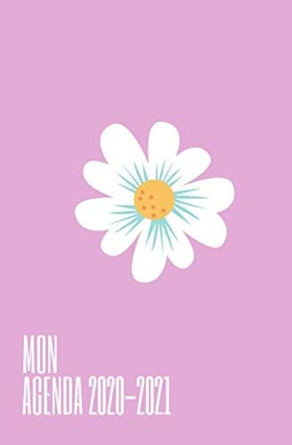 Mon Agenda 2020-2021 - Design Fleur - Couverture Rose Agenda Scolaire Journalier - to Do List - Format 13,3 X 20,3 Cm (5,25 X 8 Po)