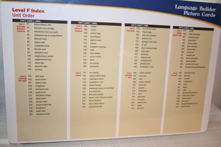 Reach F: Picture Cards