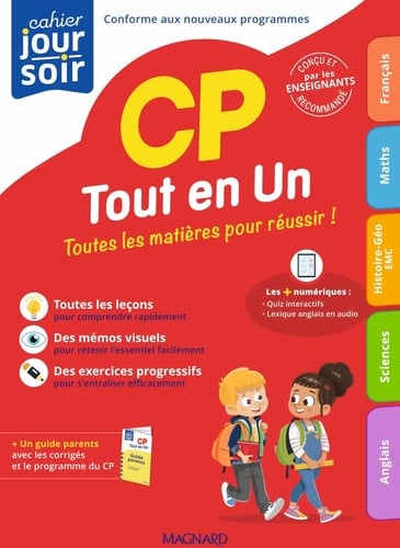 Cahier du jour/cahier du soir CP tout en un + Guide parents