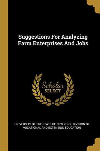 Suggestions For Analyzing Farm Enterprises And Jobs