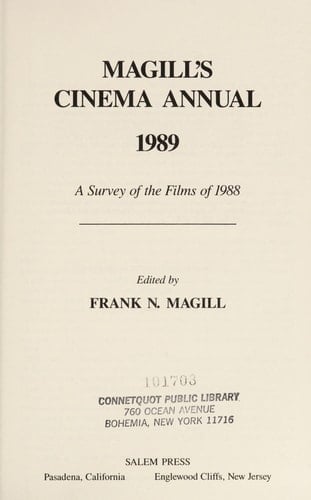 Magill's Cinema Annual: 1989