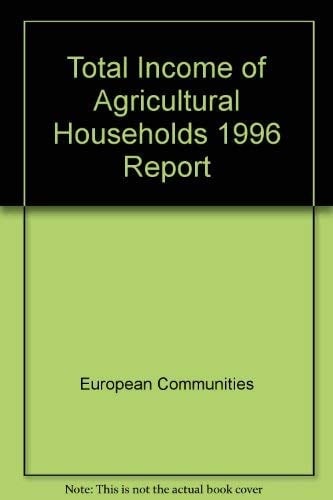 Gesamteinkommen Landwirtschaftlicher Haushalte Bericht 1996
