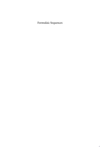 Formulaic Sequences Acquisition, Processing, and Use