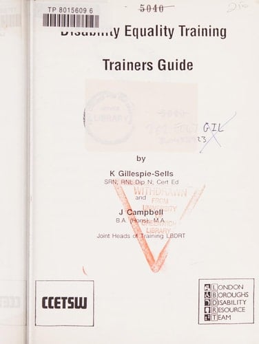 Disability Equality Training Trainers Guide
