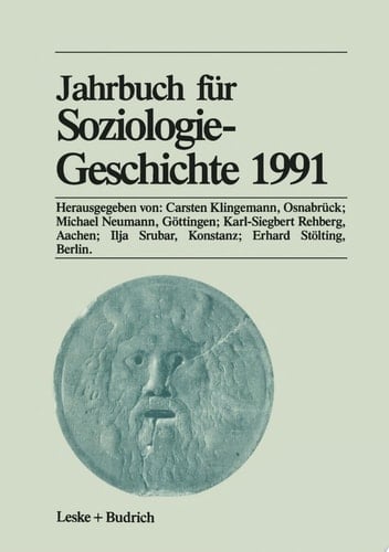 Jahrbuch für Soziologiegeschichte 1991