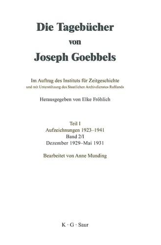 Dezember 1929 - Mai 1931