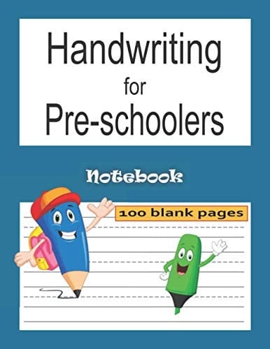 Handwriting for Pre-Schoolers 100 Blank Handwriting Practice Papers with Dotted Line for Kids and Students - 9 Sets of Line Per Page /Standard/ - Notebook