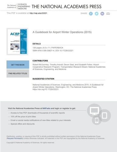 A Guidebook for Airport Winter Operations