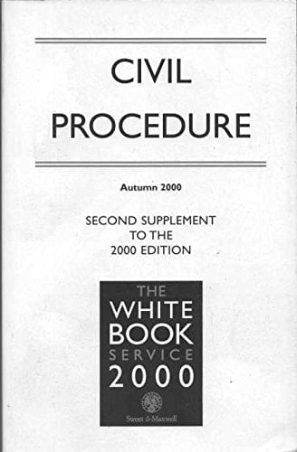 Civil Procedure 2000. 2nd cumulative supplement to the 2000 edition