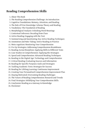 Reading Comprehension Skills