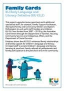 Family Cards KU Early Language and Literacy Initiative (KU ELLI)