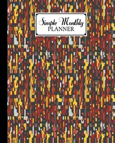 Simple Monthly Planners: Squares Cover | Pretty Simple Planners Monthly and Year | To Do List, Goals, and Agenda for School, Home and Work by Eva Koch
