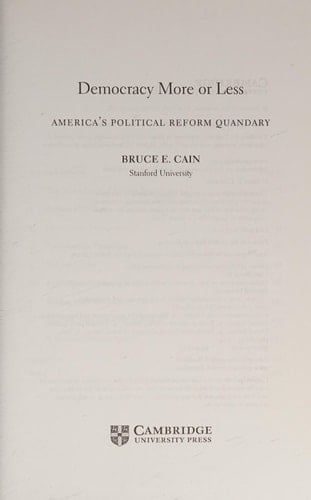 Democracy More or Less