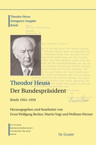 Der Bundespräsident Briefe 1954-1959