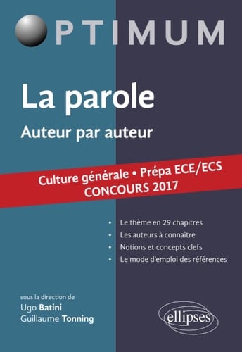 La parole auteur par auteur