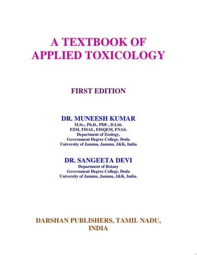 A TEXTBOOK OF APPLIED TOXICOLOGY