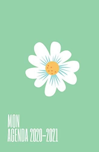 Mon Agenda 2020-2021 - Design Fleur - Couverture Verte Agenda Scolaire Journalier - to Do List - Format 13,3 X 20,3 Cm (5,25 X 8 Po)