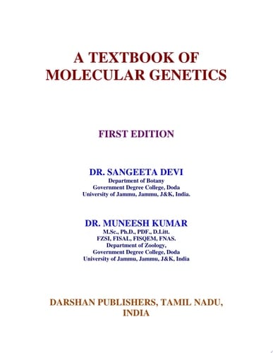 A TEXTBOOK OF MOLECULAR GENETICS
