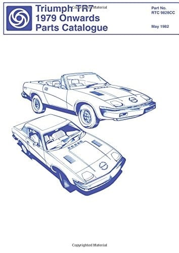 Triumph Tr7 Parts Catalogue 1979 Onwards