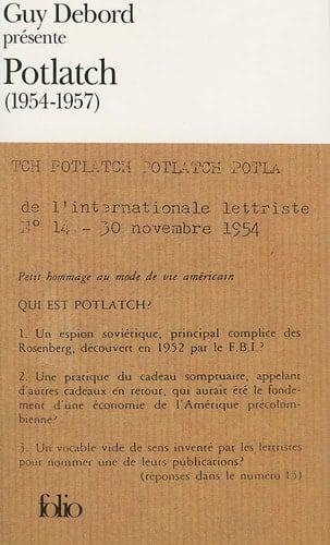 Guy Debord présente Potlatch, 1954-1957