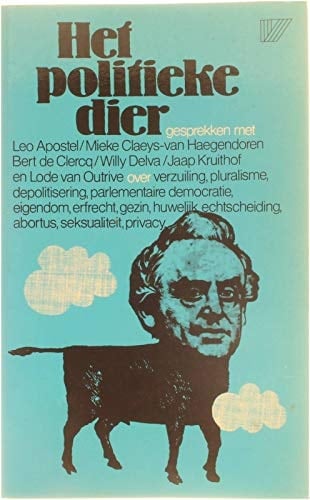 Het politieke dier: gesprekken met Leo Apostel, Mieke Claeys-Van Haegendoren, Bert de Clercq, Willy Delva, Jaap Kruithof en Lode van Outrive over verzuiling, pluralisme, depolitisering, parlementaire democratie, eigendom, erfrecht, gezin, huwelijk, echtscheiding, abortus, seksualiteit, privacy...