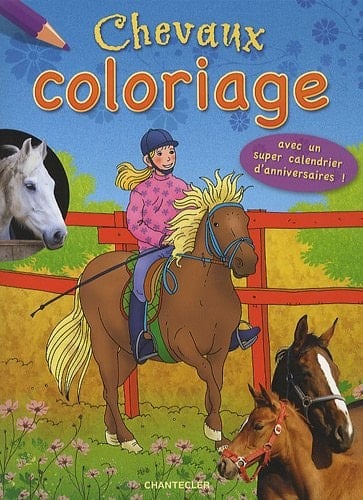 Chevaux coloriage Avec un super calendrier d'anniversaire !