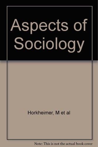 Aspects of sociology,