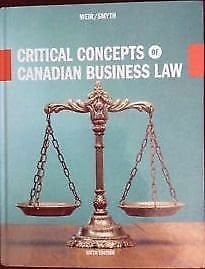 Critical Concepts of Canadian Business Law