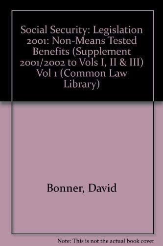 Social Security Legislation 2001 Supplement 2001/2002