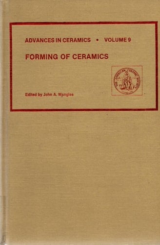 Forming of Ceramics (Advances in Ceramics)
