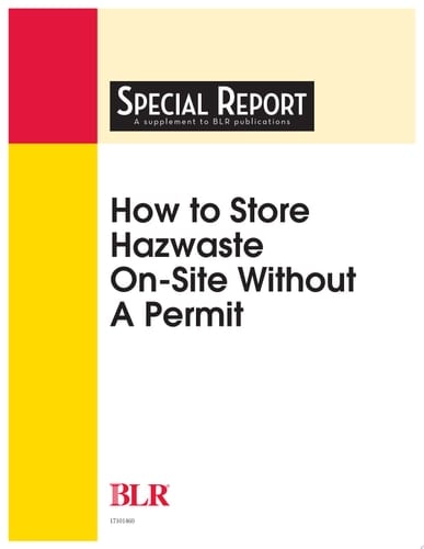 How to Store Hazwaste On-site Without a Permit