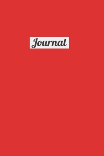 Journal: Red Cover - Size 6 x 9 inches, 100 Pages, Lined Paper, Paperback