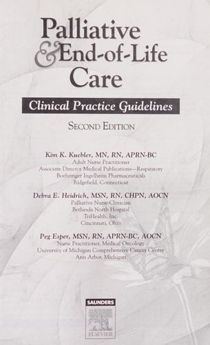 Palliative and End-of-Life Care Clinical Practice Guidelines