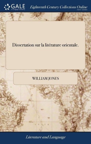 Dissertation sur la litérature orientale. (French Edition)