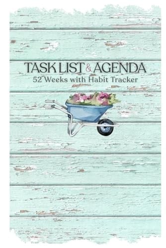 Task List and Agenda, 52 Weeks with Habit Tracker: Including lined notebook pages