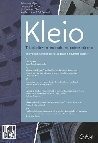 Oorlogsmisdaden in de oudheid en later: Themanr Kleio jrg. 49, nr. 3-4 (juni-okt 2020) (Kleio. Tijdschrift voor oude talen en antieke culturen, 49 nr. 3-4)
