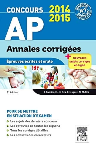 Concours AP Annales Corrigées 2014-2015 Épreuves Écrites Et Orale