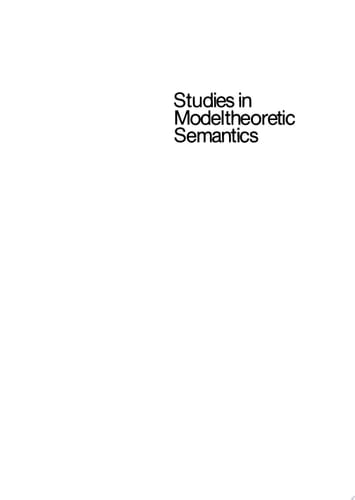 Studies in Modeltheoretic Semantics