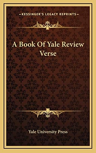 A Book Of Yale Review Verse