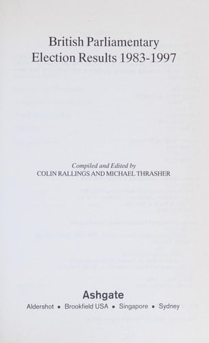 British Parliamentary Election Results, 1983-98