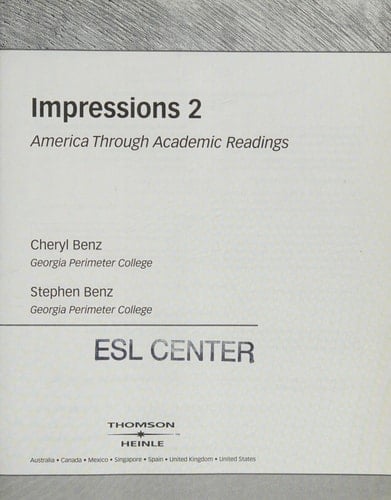 Impressions 2 America Through Academic Readings